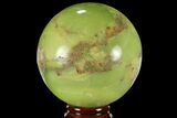Polished Green Opal Sphere - Madagascar #95888-1